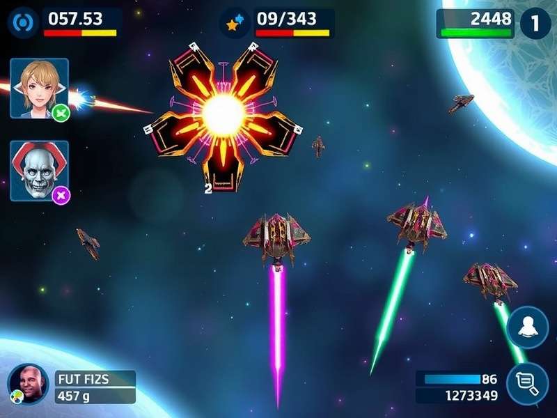 Galactic Monarch Triumphant gameplay screenshot showing space battles
